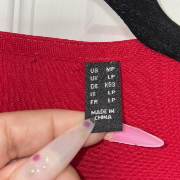 QVC Red Open Front Cardigan - Picture 3 of 4